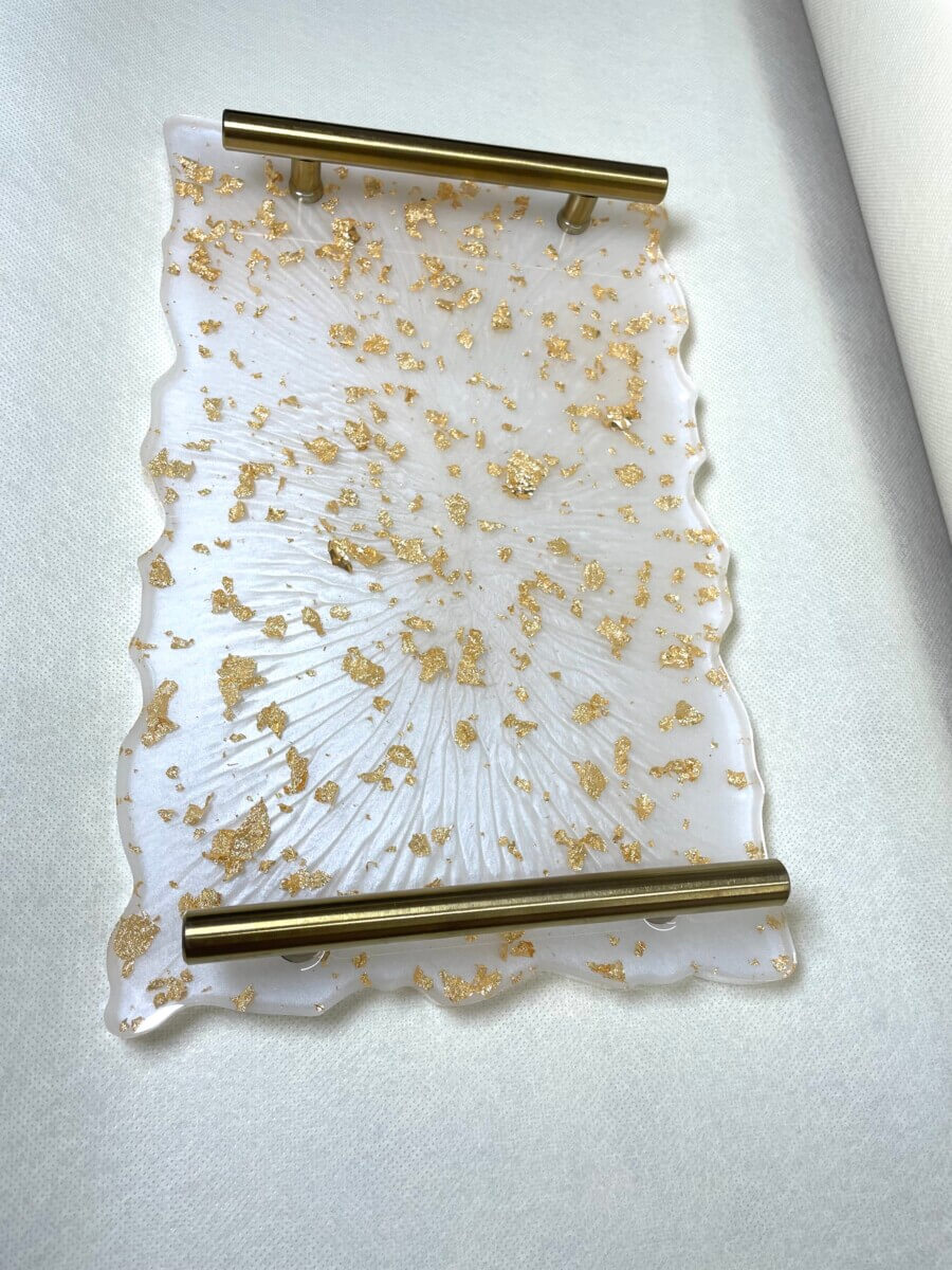 Δίσκος χειροποίητος υγρό γυαλί 29X18 cm