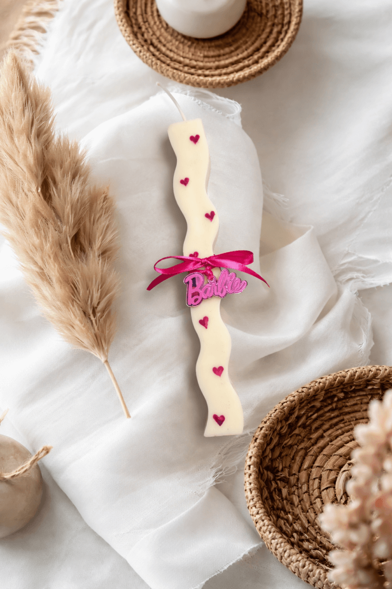 Χειροποίητη Πασχαλινή Λαμπάδα Barbie