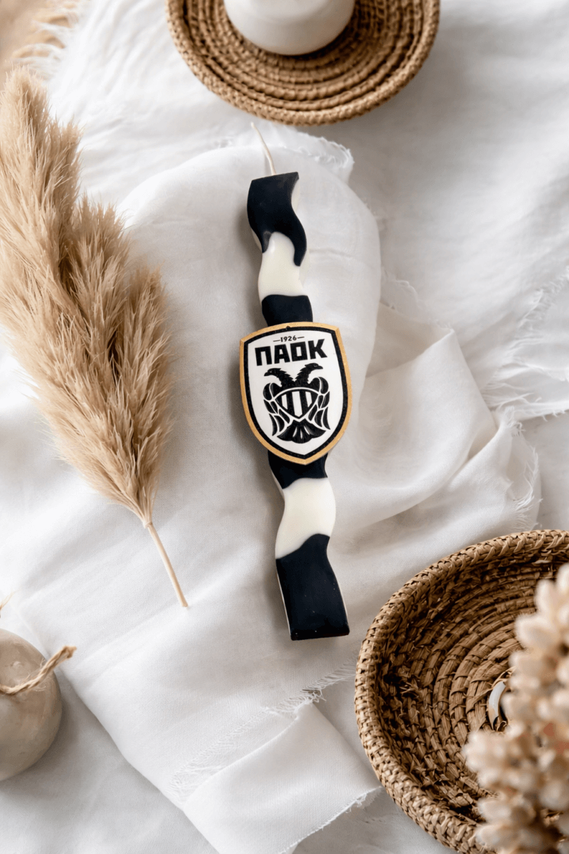 Χειροποίητη Πασχαλινή Λαμπάδα ΠΑΟΚ