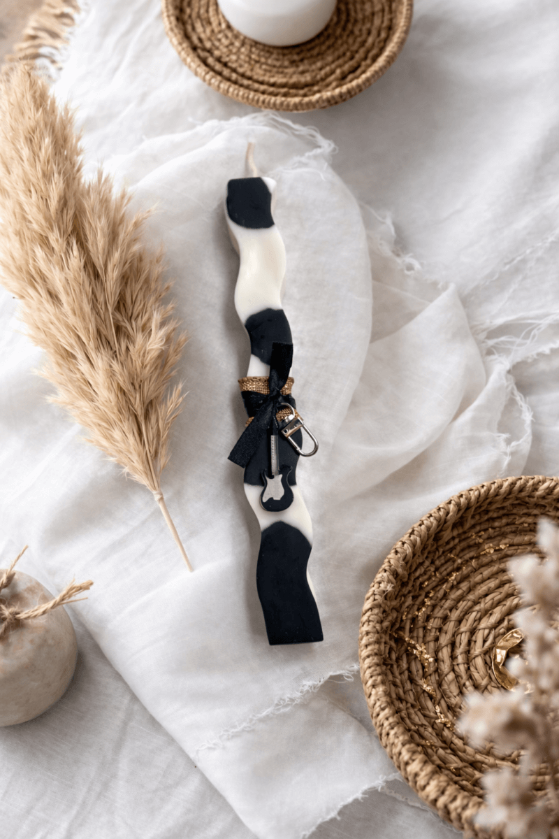 Χειροποίητη Πασχαλινή Λαμπάδα Κιθάρα