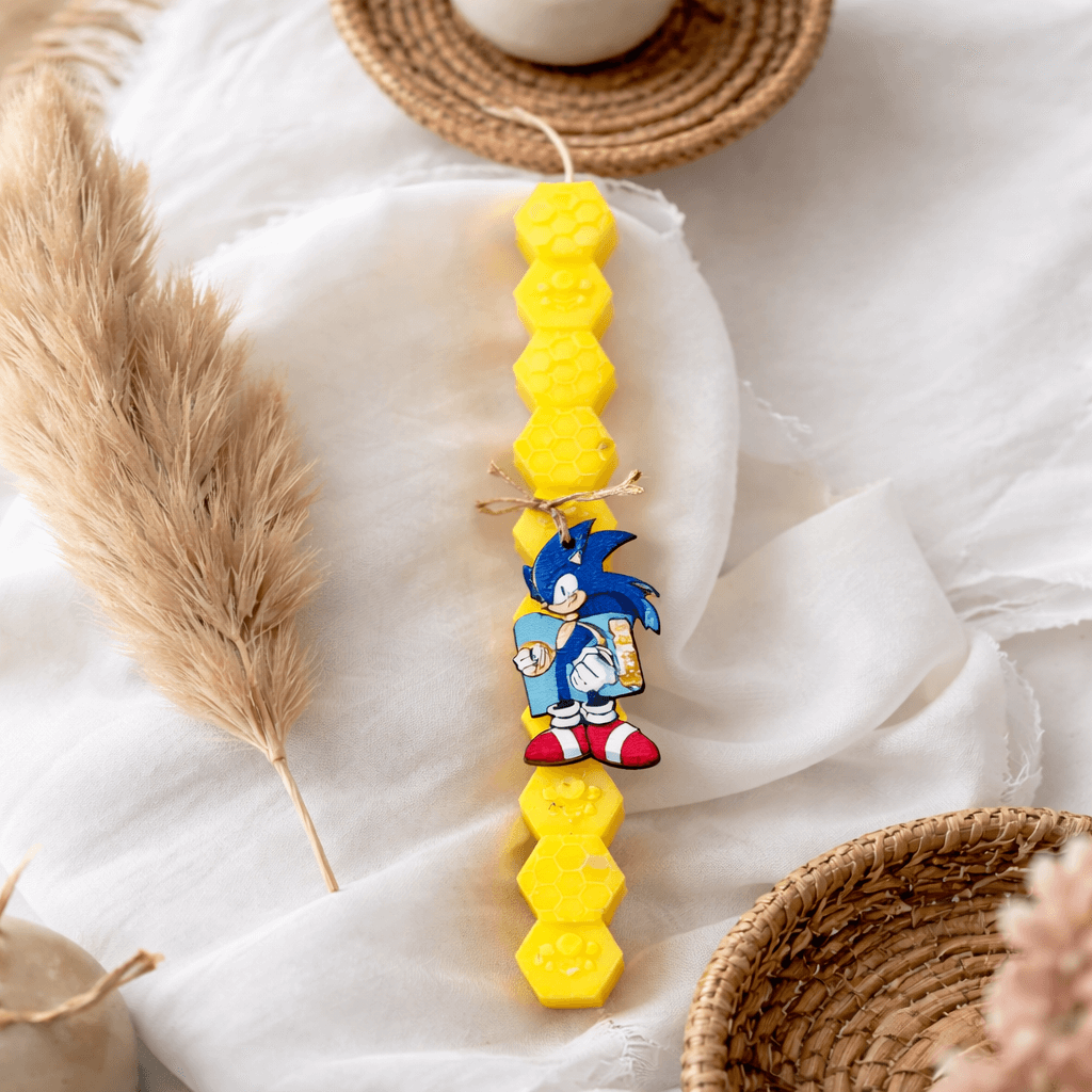 Χειροποίητη Πασχαλινή Λαμπάδα Sonic