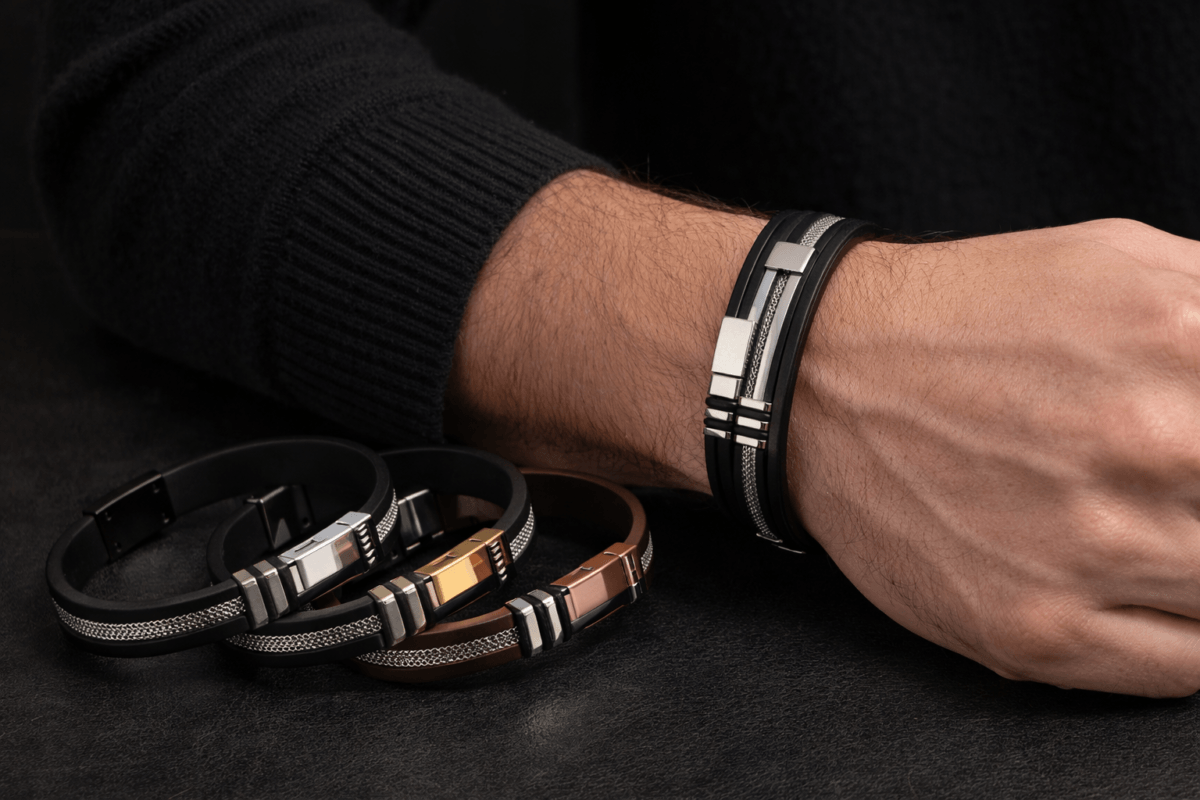 Ανδρικό Βραχιόλι Από Ανοξείδωτο Ατσάλι