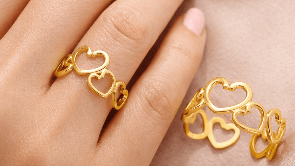 Heart Chain Ring