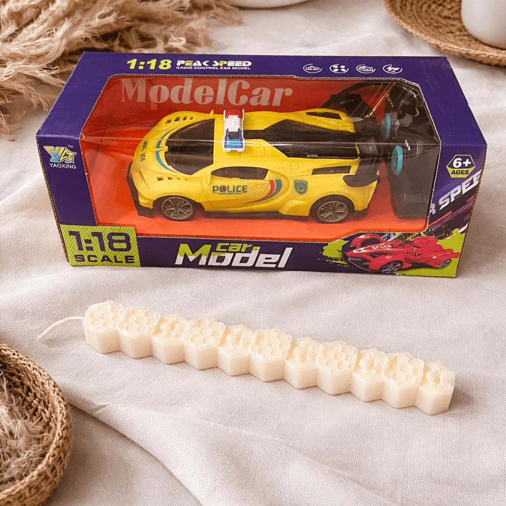 Χειροποίητη Πασχαλινή Λαμπάδα + Τηλεκατευθυνόμενο (Κίτρινο)