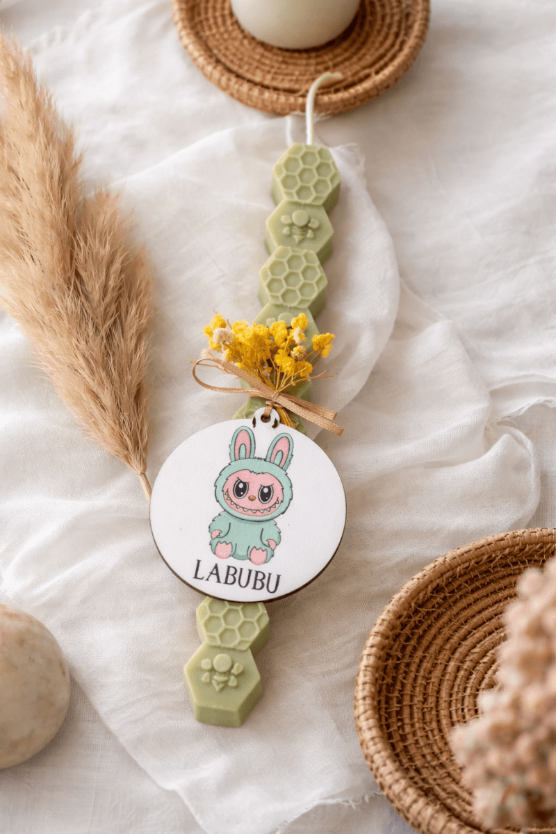 Χειροποίητη Πασχαλινή Λαμπάδα Labubu