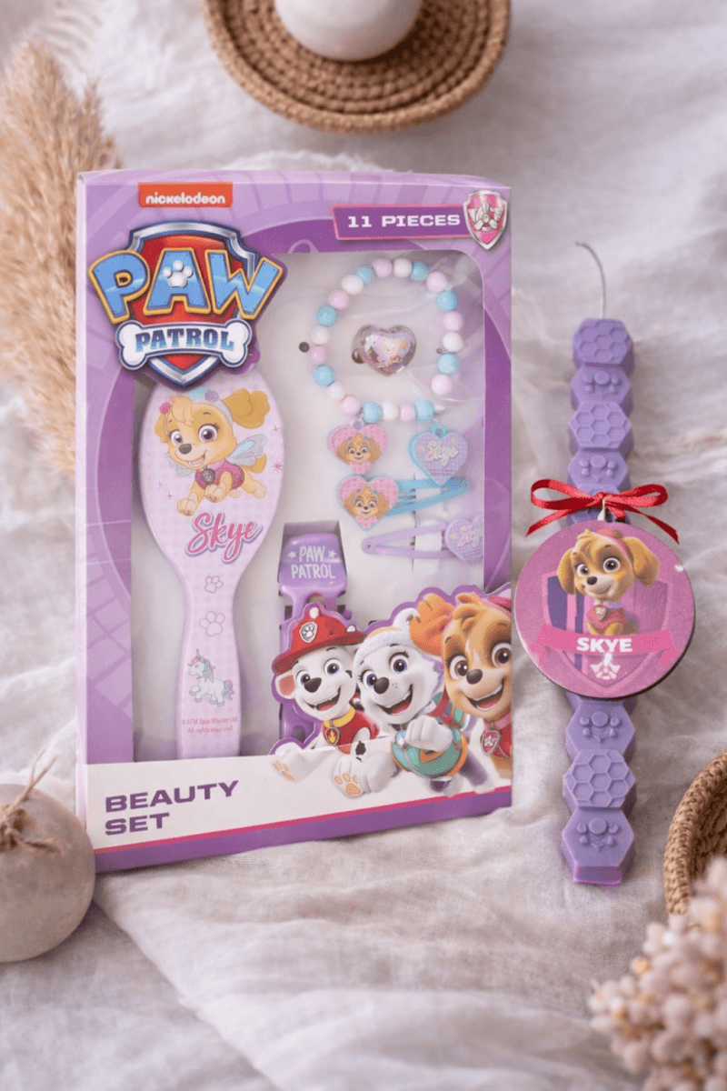 Χειροποίητη Πασχαλινή Λαμπάδα Skye (paw patrols) + Σετ ομορφιάς 11 τεμ