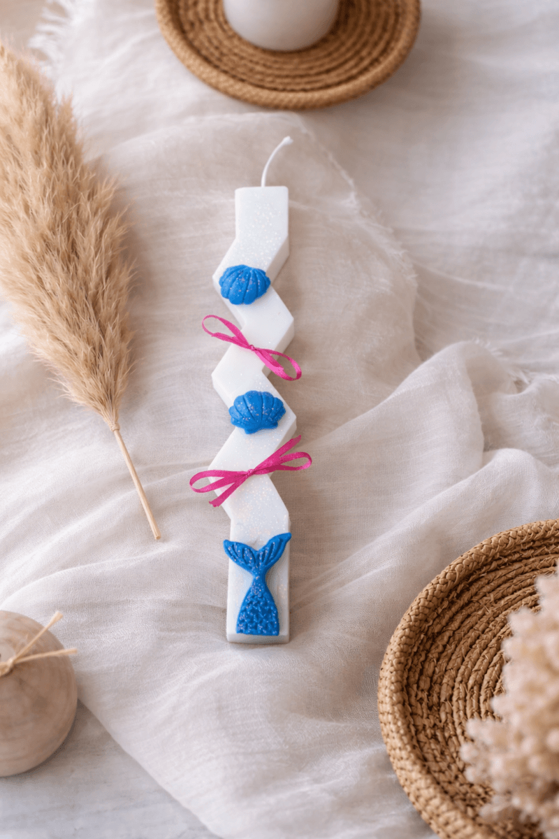 Χειροποίητη Πασχαλινή Λαμπάδα Γοργόνα