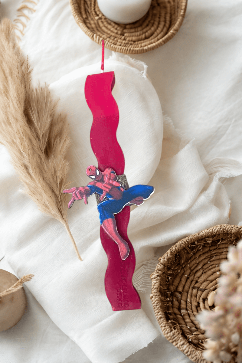 Χειροποίητη Πασχαλινή Λαμπάδα Spiderman