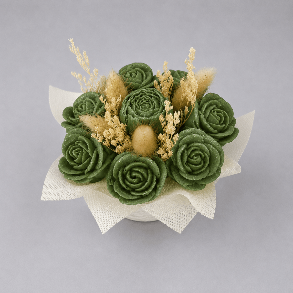 Green Candle Bouquet
