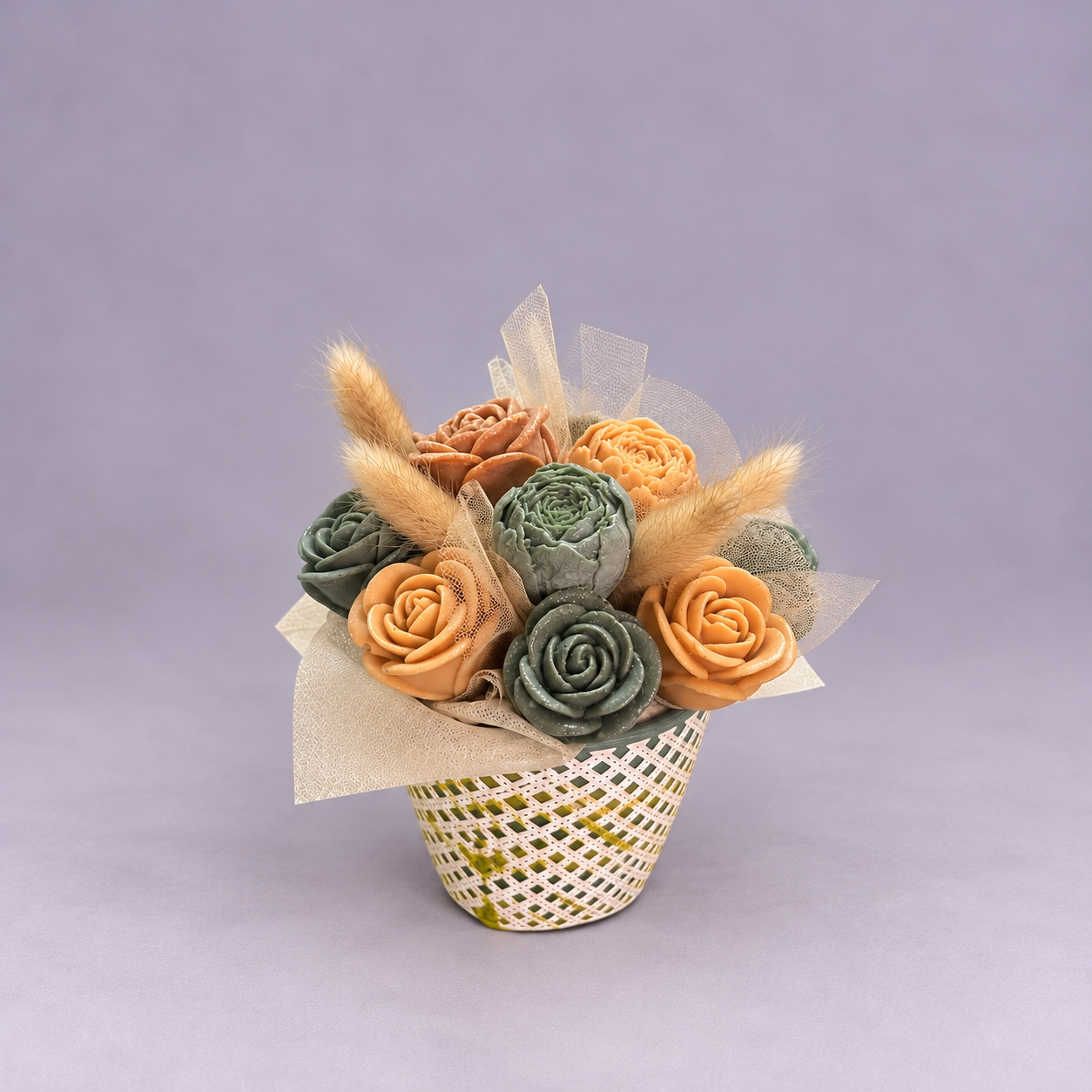 Green Candle Bouquet