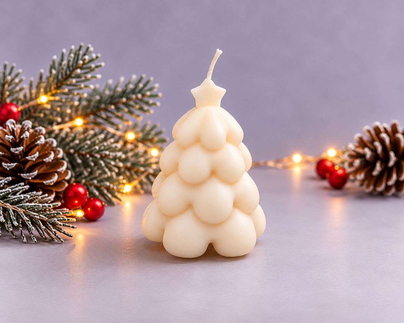 Χειροποίητο Διακοσμητικό Κερί Σόγιας Christmas Tree